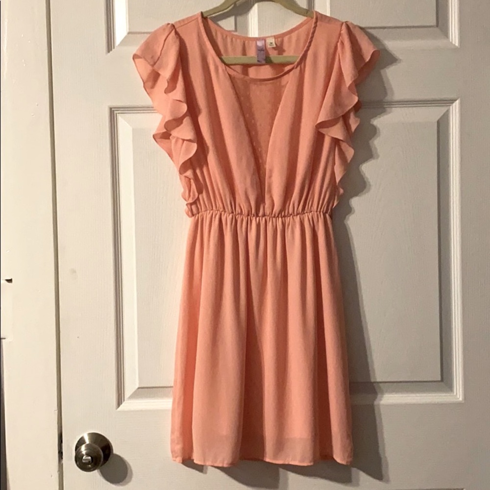 Francesca’s Pink summer dress w/ sheer front